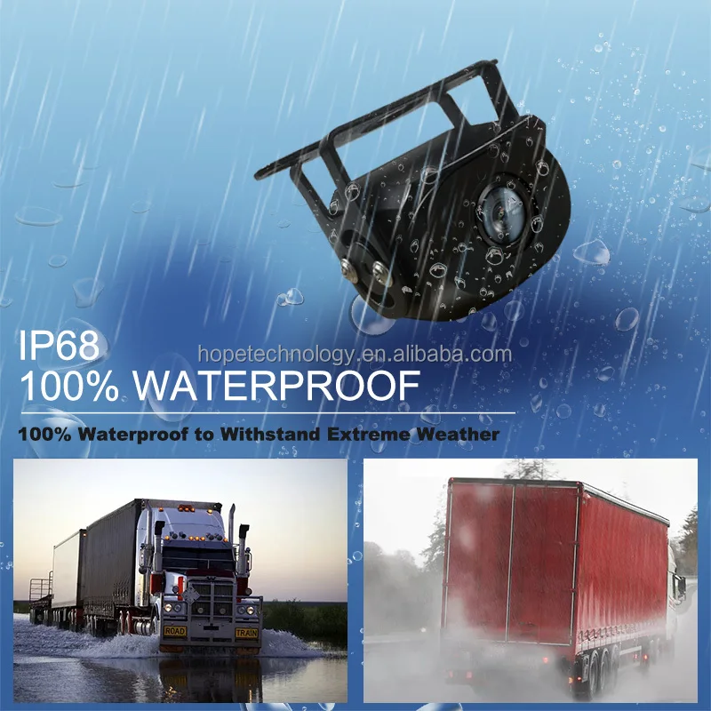 กล้องมองหลังรถยนต์กันน้ำระดับ IP69K ความละเอียด AHD 1080P สำหรับรถยนต์ รถบรรทุก รถบัส