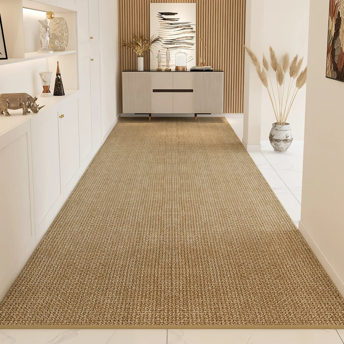 Hallway Floor Mat Dustproof Wear-resistant Carpet Entrance Door Mats Long Large Area Rug Solid Color Style Home Decoration Rugs