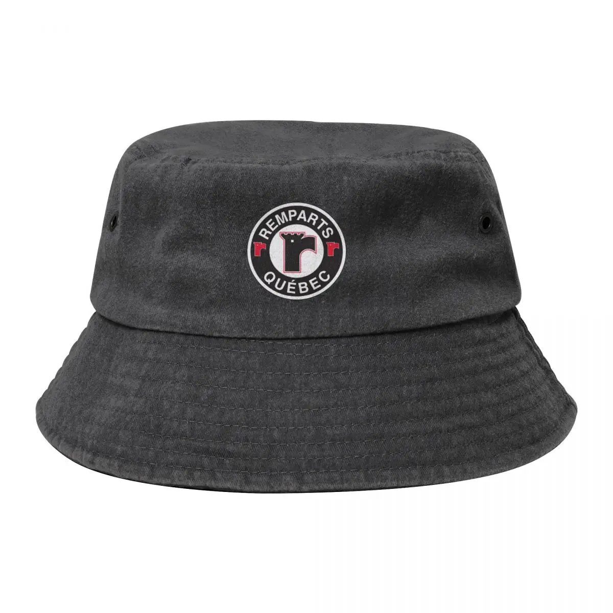 

Quebec Remparts logo Bucket Hat New In The Hat Luxury Brand Golf Cap Women's Hats Men's