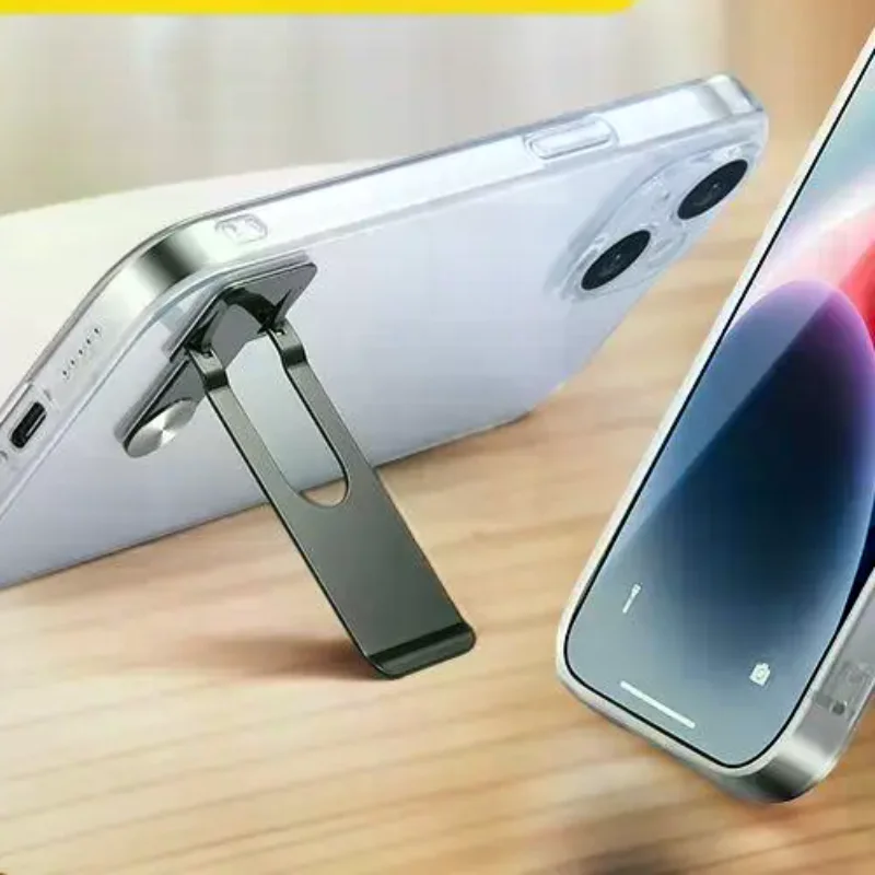 

0.6mm Ultra Thin Mini Phone Kickstand Universal Desktop Stand Lightweight Pocket Size Phone Holder for Travel Reading Study