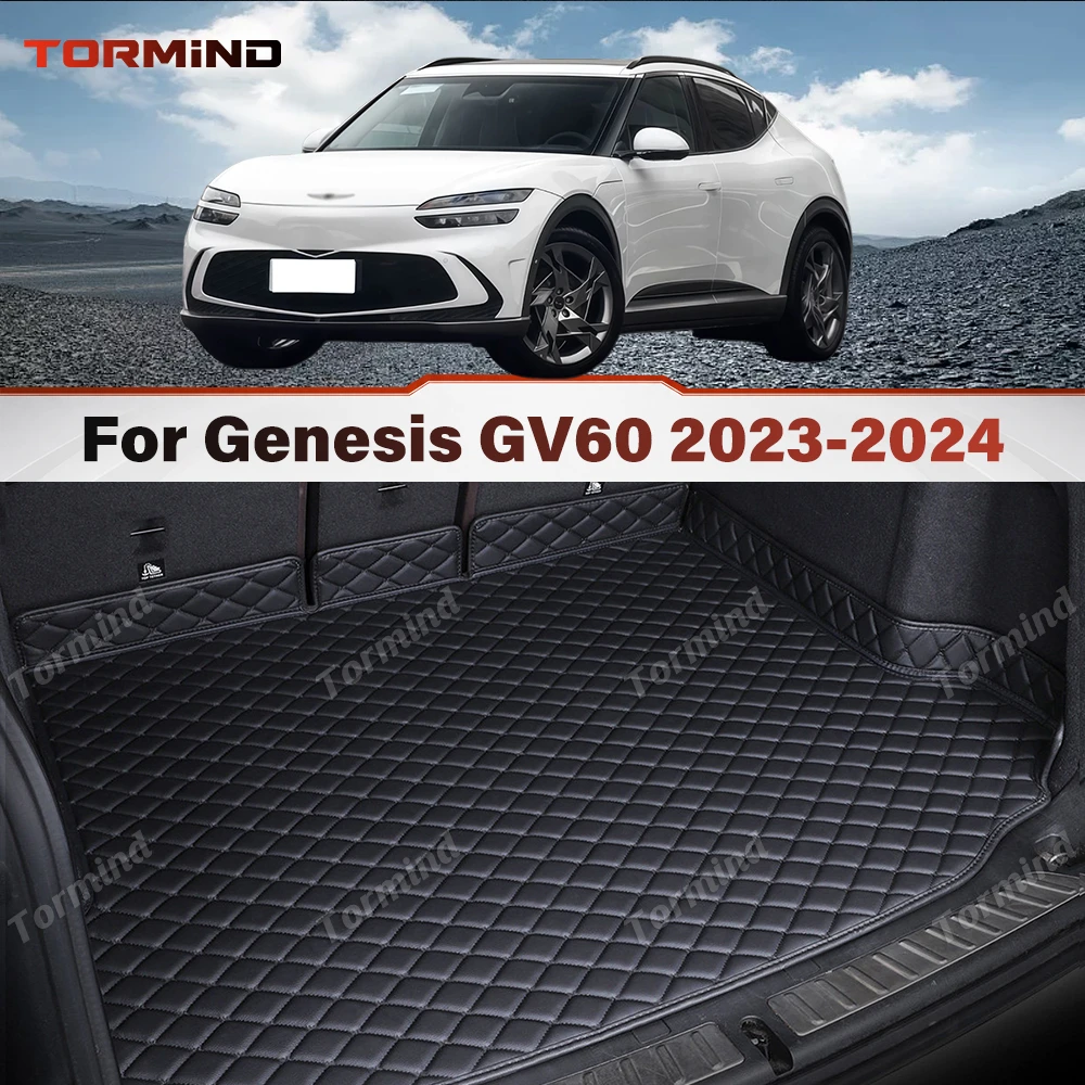 Tormind Cargo Mat For Genesis GV60 2023 2024 3D Car Trunk Mat Carpet Waterproof All Weather Protection Accessories