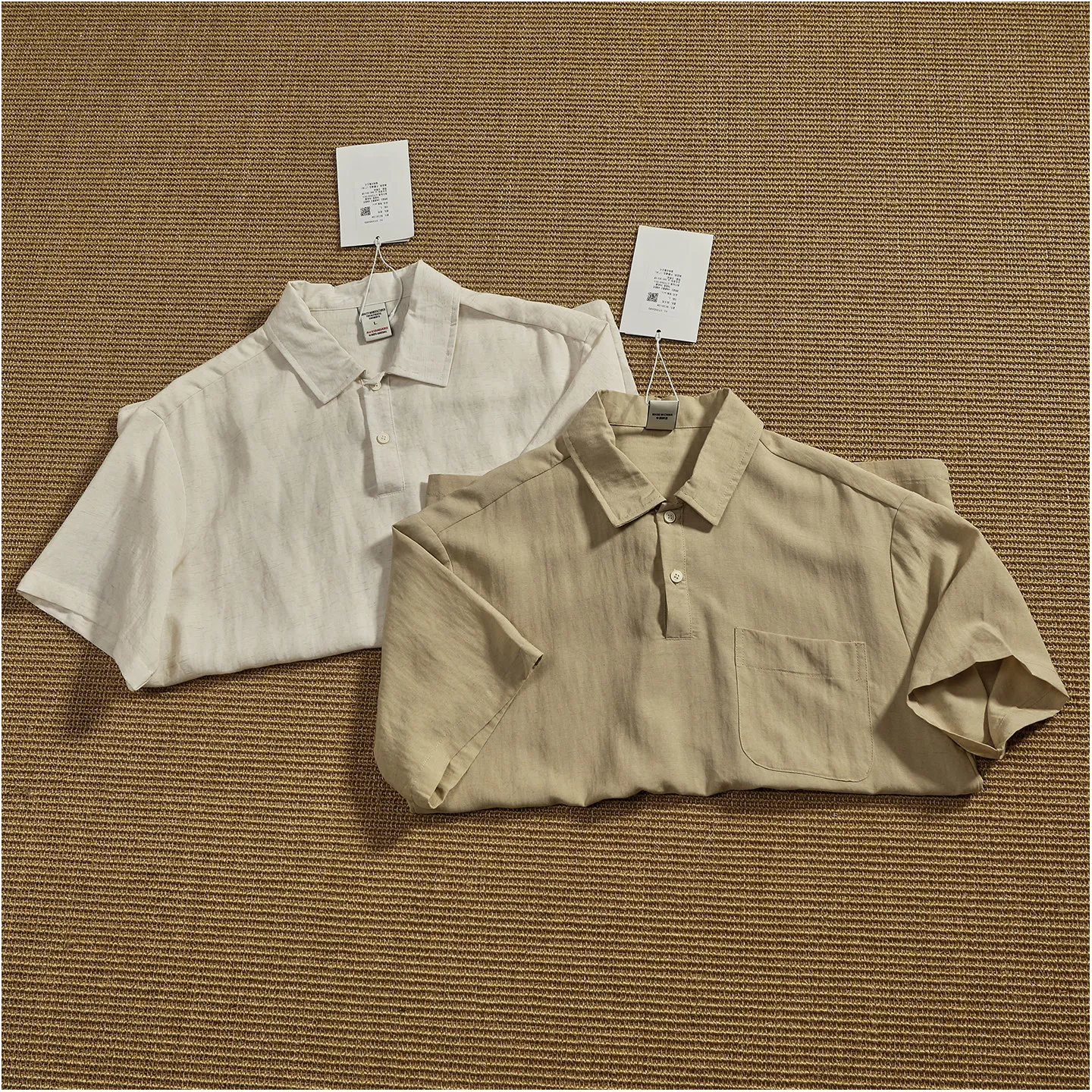 Retro workwear short-sleeved shirt for men summer breathable loose casual commuting top half-sleeved shirt