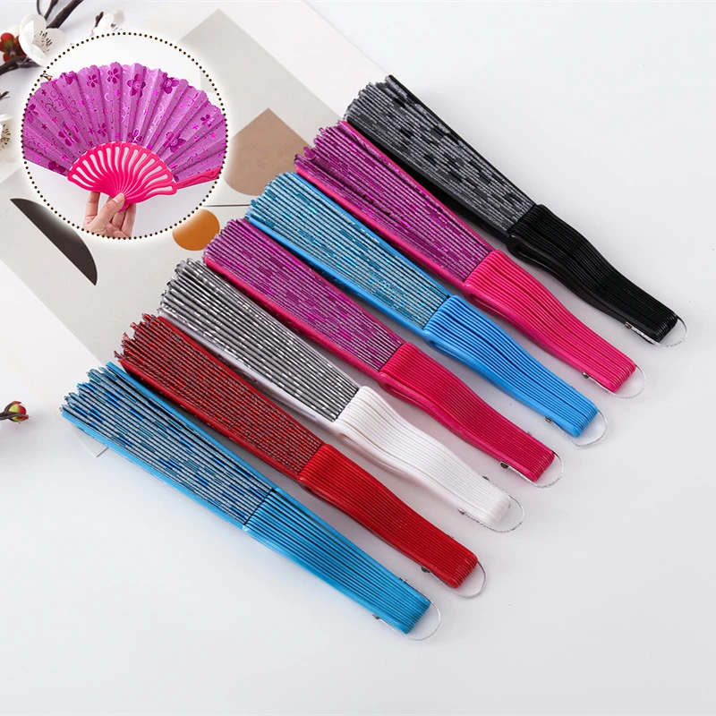 Chinese Style Folding Fan Shank Classical Dance Fan Vintage Folding Hand Fan Dance Performance Props Home Decoration