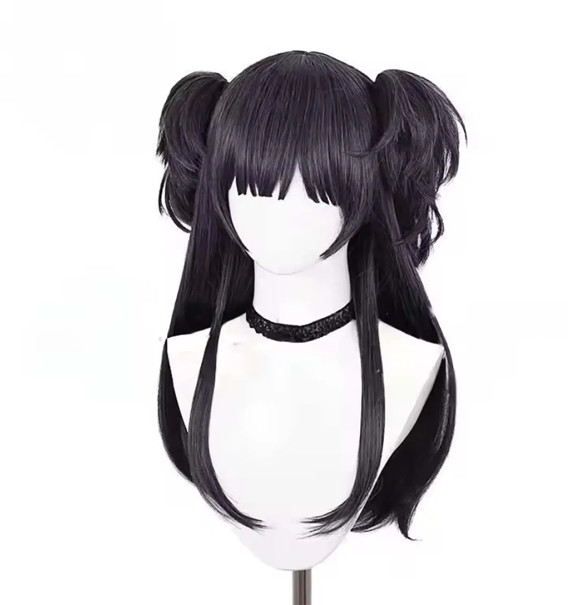Women Game Idol Master Shining Colors Fuyuko Mayuzumi Long Double Tiger Clips Wig