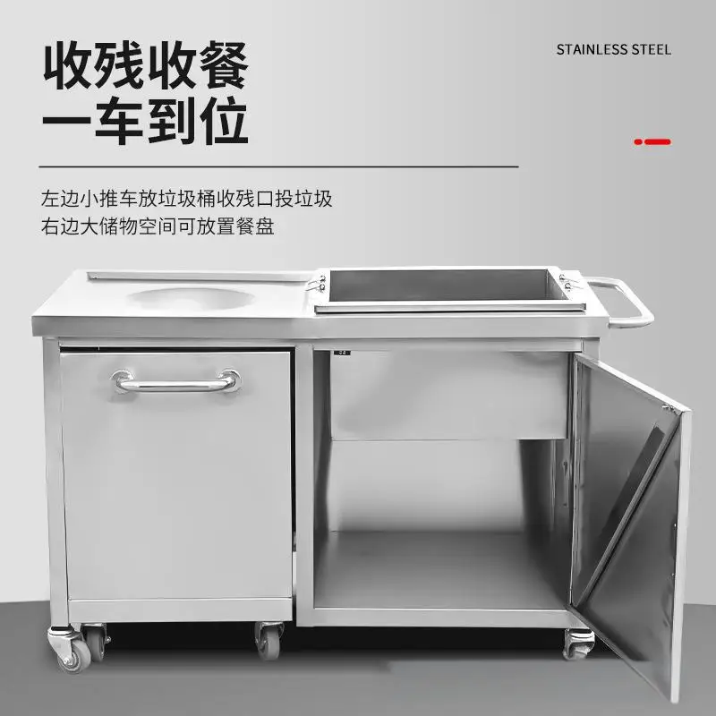 Comercial coleta de resíduos cantina resíduos de alimentos mesa cozinha swill reciclagem caminhão mesa de coleta de alimentos inoxidável st