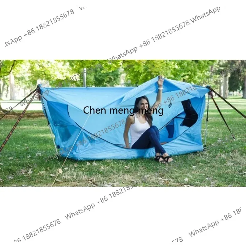 

E136 Mosquito Net Hammock Canopy Tent: Spacious Anti-Rollover, Outdoor Awning Mosquito/Rain Proof, Suspended Hammock Chair 2-in