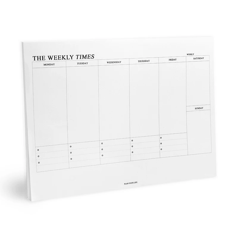 Weekly Planner Monthly Undated Agenda A5 Notebook Schedules Study Planner Korean Stationery Office School Supplies