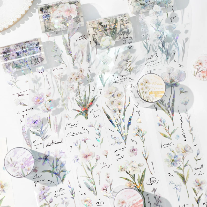 

Mr Paper 4 рулона с Hana Toki Tsubaki Series Shell Light ПЭТ-лента Материал для справочника Коллаж DIY Офисные канцелярские принадлежности Доводничная карта