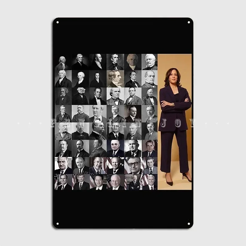 The Walking Hope Madam Vice President Kamala Harris Metal Sign Club Party Create Plates Tin Sign Poster