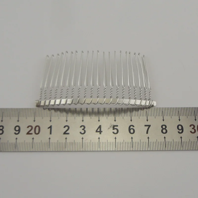 20 Stück Verschiedene Größen Silberne Einfache Gedrehte Drähte Metallkamm für DIY Braut-Tiara-Krone Haaraccessoires Bleifrei Nickelfrei – Detail 4