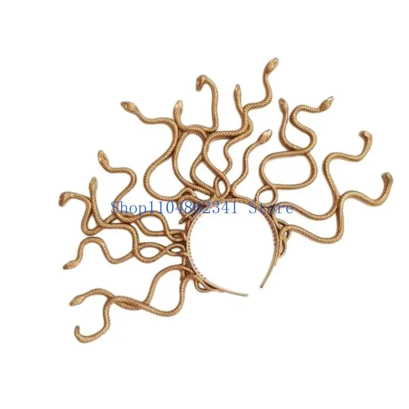 

5asd Trendy Women's Hairband Stylish Snake Pattern Headband Fashion Accessory Halloween Costume Accessories