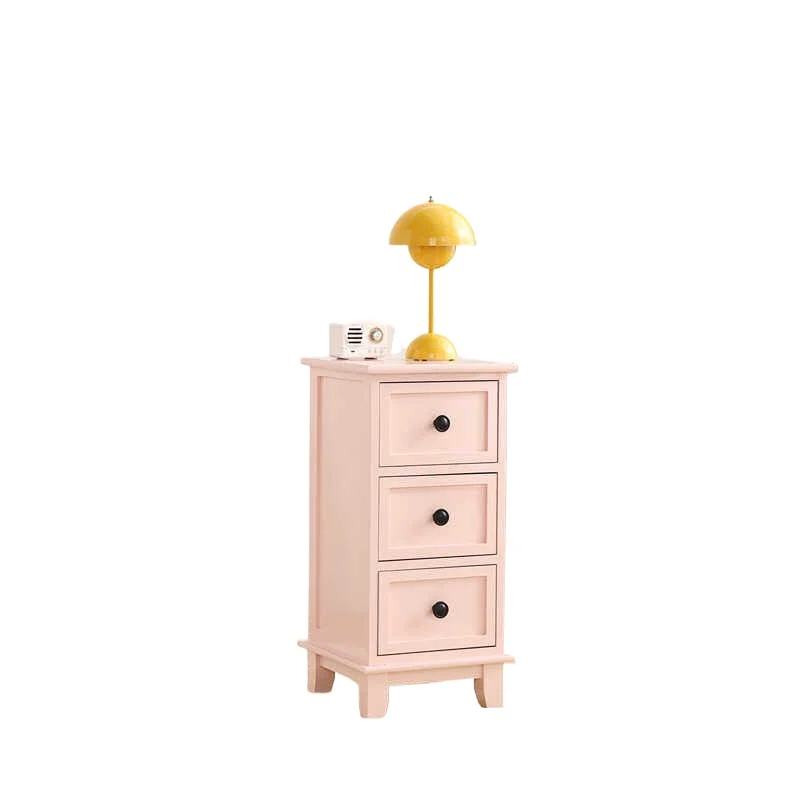 

Solid wood bedroom living room locker, wall storage bedside table, storage narrow cabinet