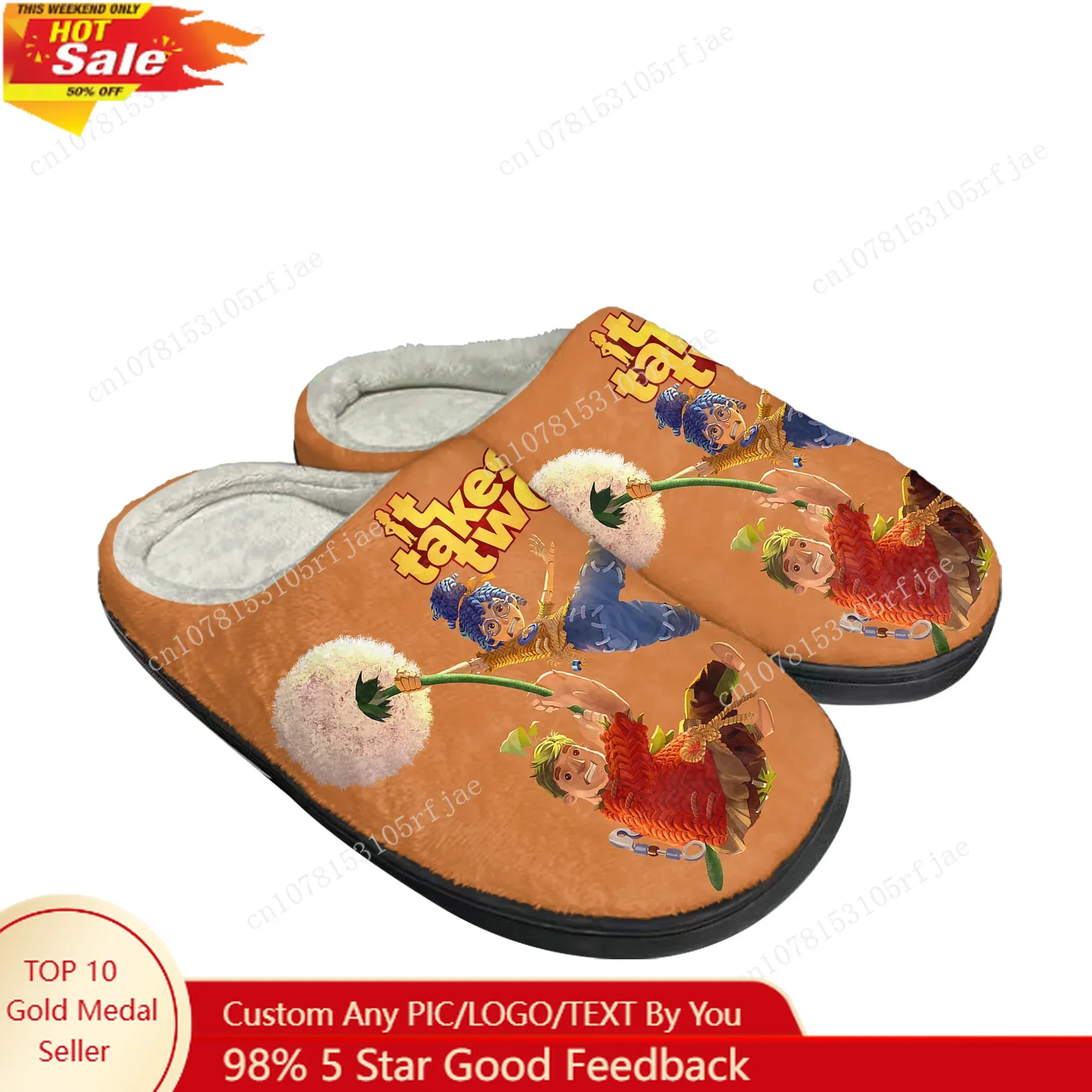 

Anime Cartoon Game It Takes Two Home Cotton Slippers Men Women Plush Bedroom Casual Keep Warm Shoes Fashion Tailor Made Slipper