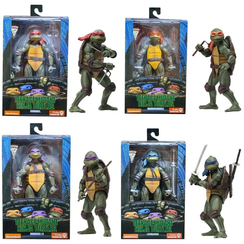 NECA Filmversion Teenage Mutant Ninja Turtles TMNT Leonardo Raphael Donatello Actionfigur Desktop-Ornament