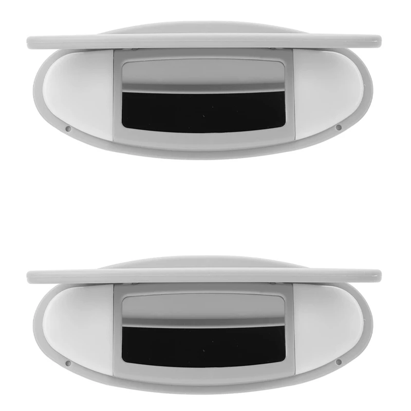 2X For Mini Cooper Car Sun Visor Mirror Cover Makeup Mirror Cover For BMW MINI R55 R56 R60 2007-2014 51167361833 Gray