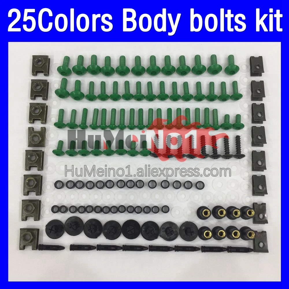 268ps Fairing bolts full screw kit For KAWASAKI NINJA ZXR400 ZXR-400 ZXR 400 1991 1992 1993 1994 1995 1996 Body bolt screws Nuts