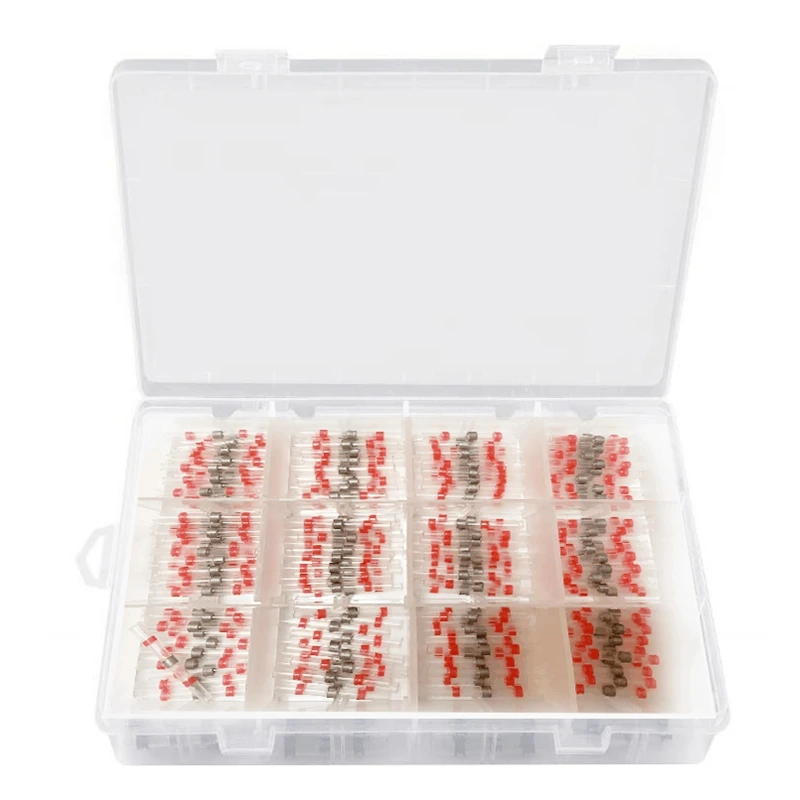 200PCS 22-18 AWG Red Solder Seal Wire Connectors , Heat Shrink Butt Connectors, Waterproof and Insulated Wire Terminals