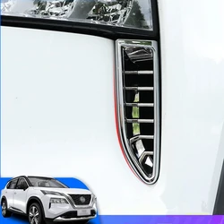 Front Bumper Air Vent Grill Grille Trims Cover Garnish Molding Frame Bezel Outlet For Nissan Rogue X-Trail T33 2021 2022 2023