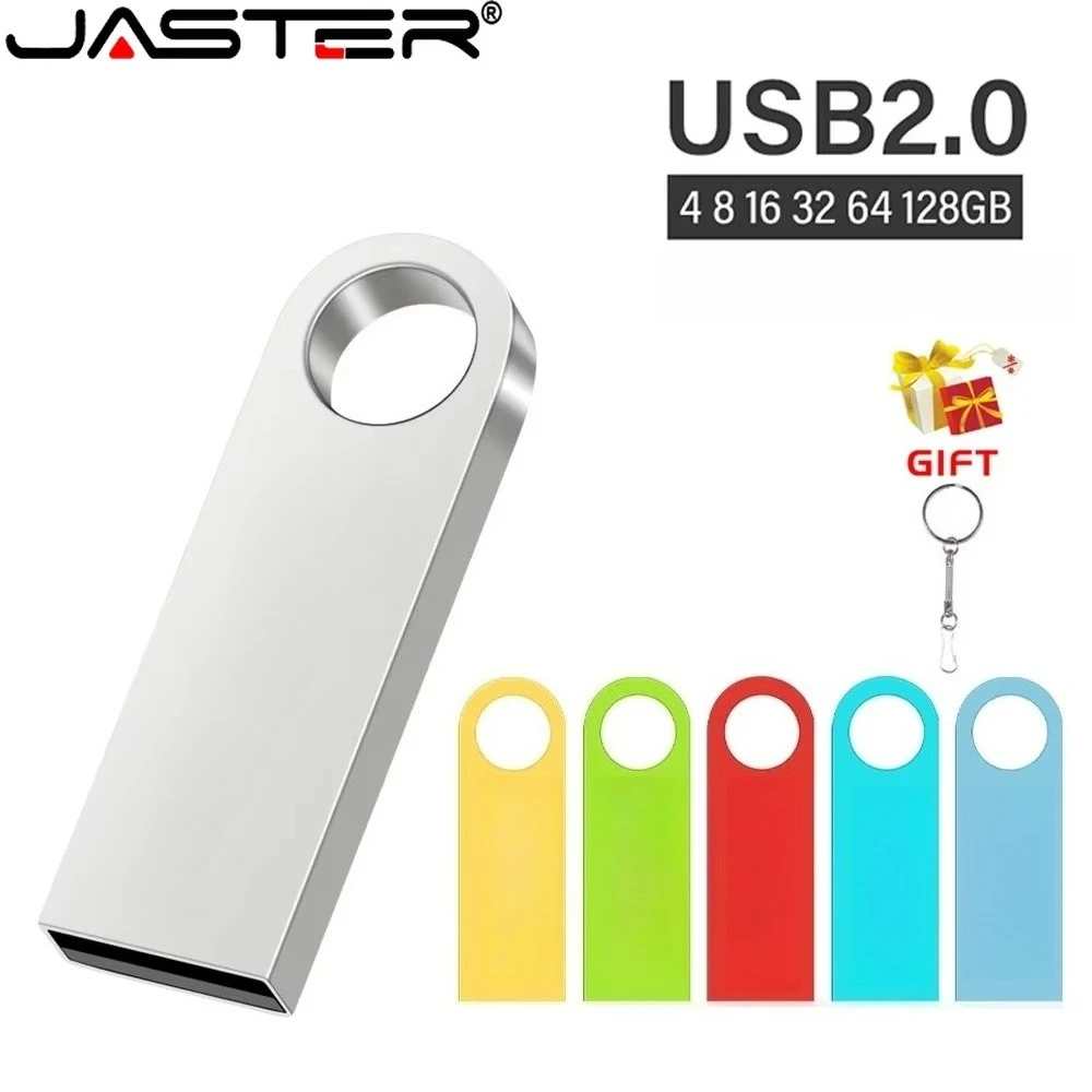 JASTER 핫세일 메탈 USB 플래시 드라이브 128GB 실제 용량 메모리 스틱 64GB 휴대용 펜 드라이브 32GB U 디스크 16GB 창의적인 선물