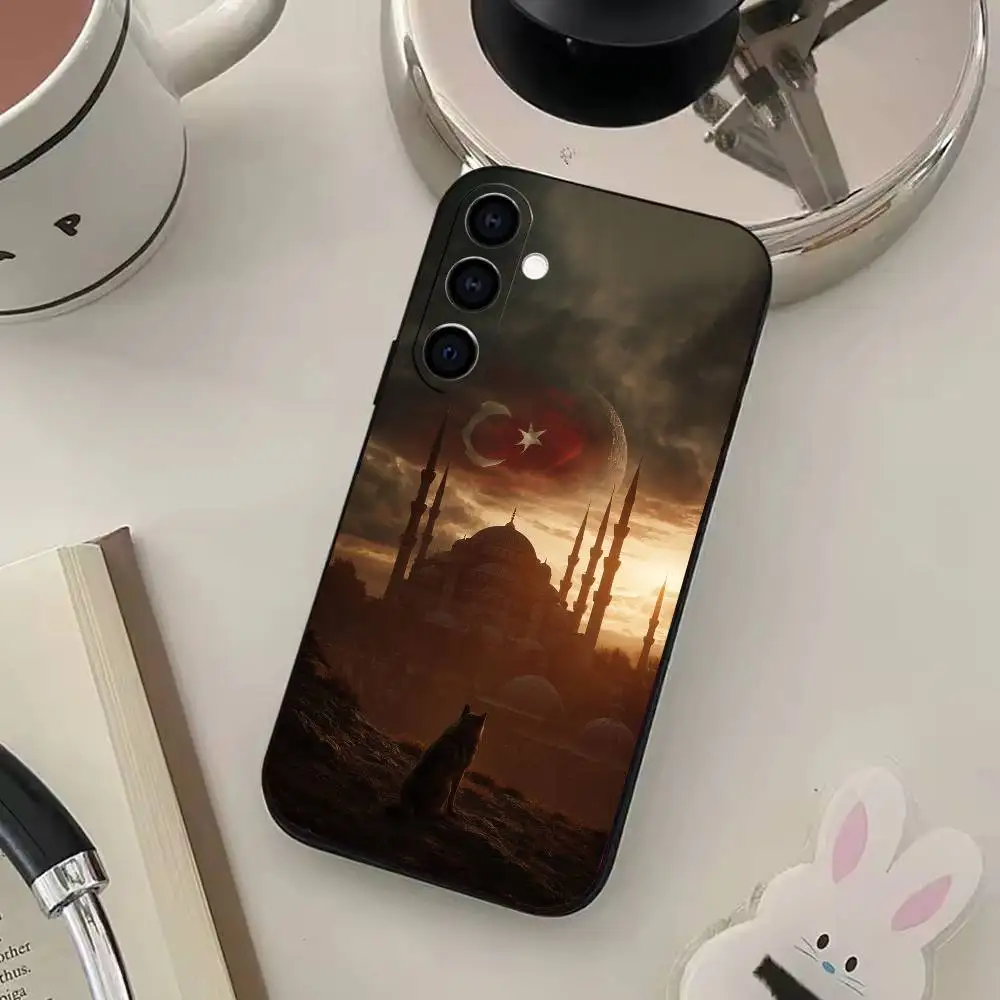 Turkey Flag bozkurt Turk Wolf Phone Case For Samsung Galaxy A73,A72,A71,A70,A53,A52,A51,Soft Silicone Black Cover