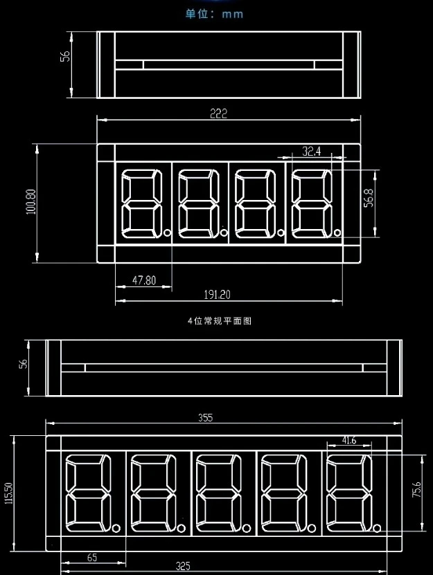 0-5V 0-10V 4-20mA RS485   4/5 Digits 2.3/3 Inch Digital Display Meter Industrial Serial PLC Led Display Panel
