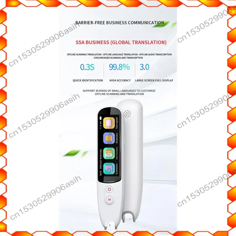 -AT52 Smart 134-Kind-Sprach-Smart-Übersetzer Stift Multifunktions-Offline-Übersetzung Echtzeit-Sprachübersetzer Geschäftsreisen