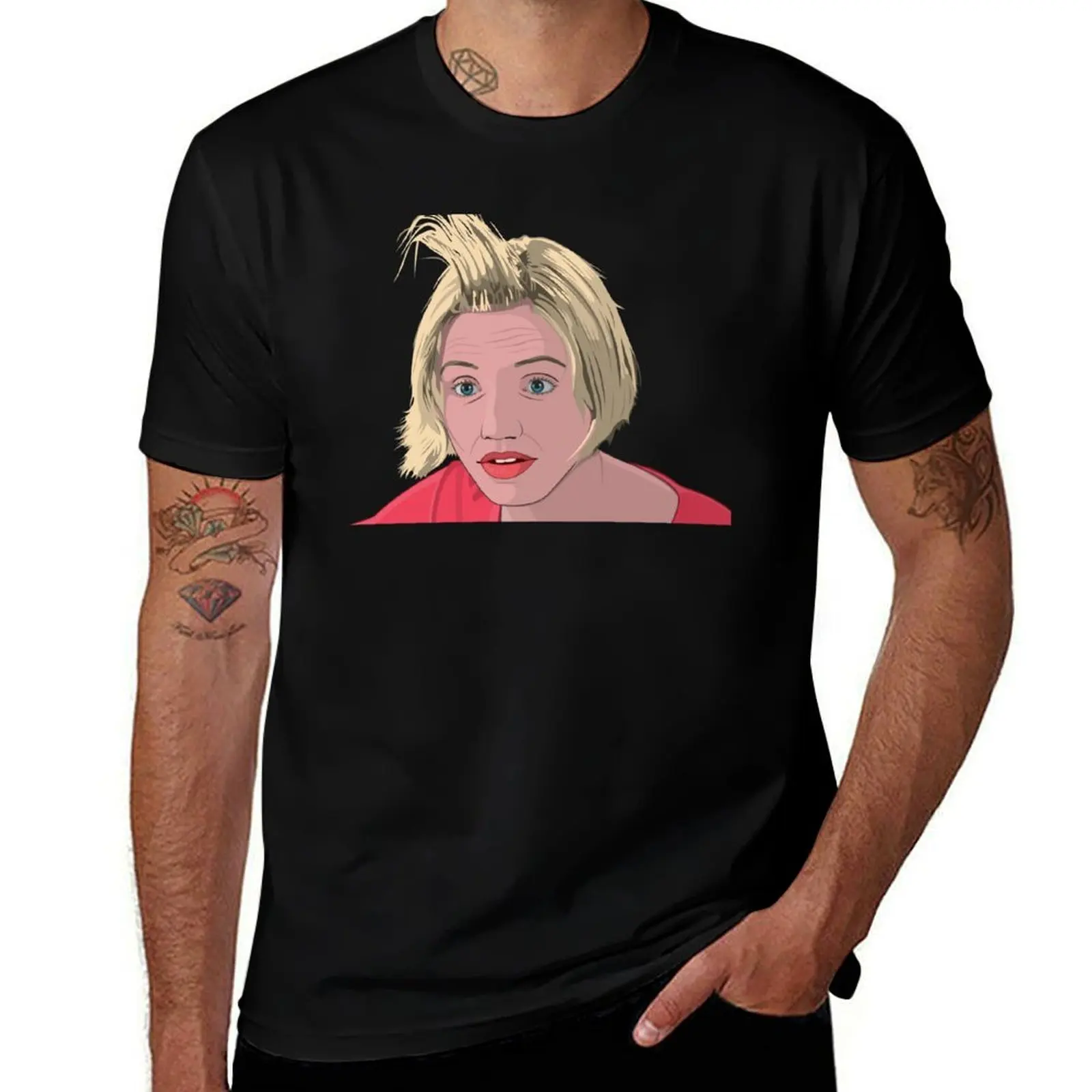 Cameron Diaz With Funny Hairdo T-Shirt Plus Size Comfort Fit Tee T-Shirt