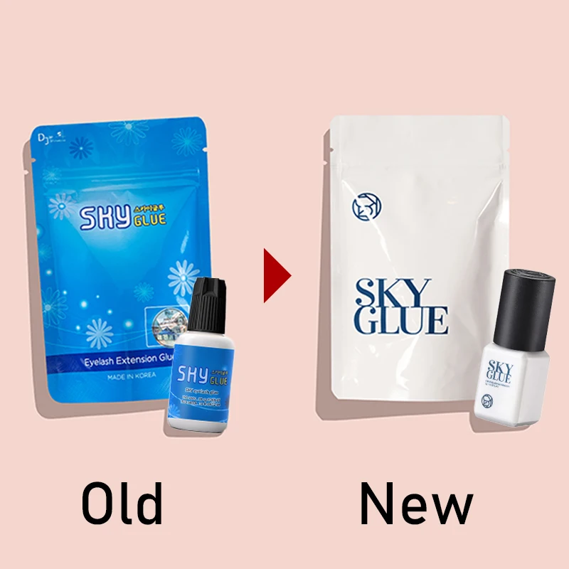 5 Bottles SKY S+ Glue Eyelash Extension Supplies Korea Original 5ml SKY Black Cap Beauty Health Makeup Tools With Sealed Bags