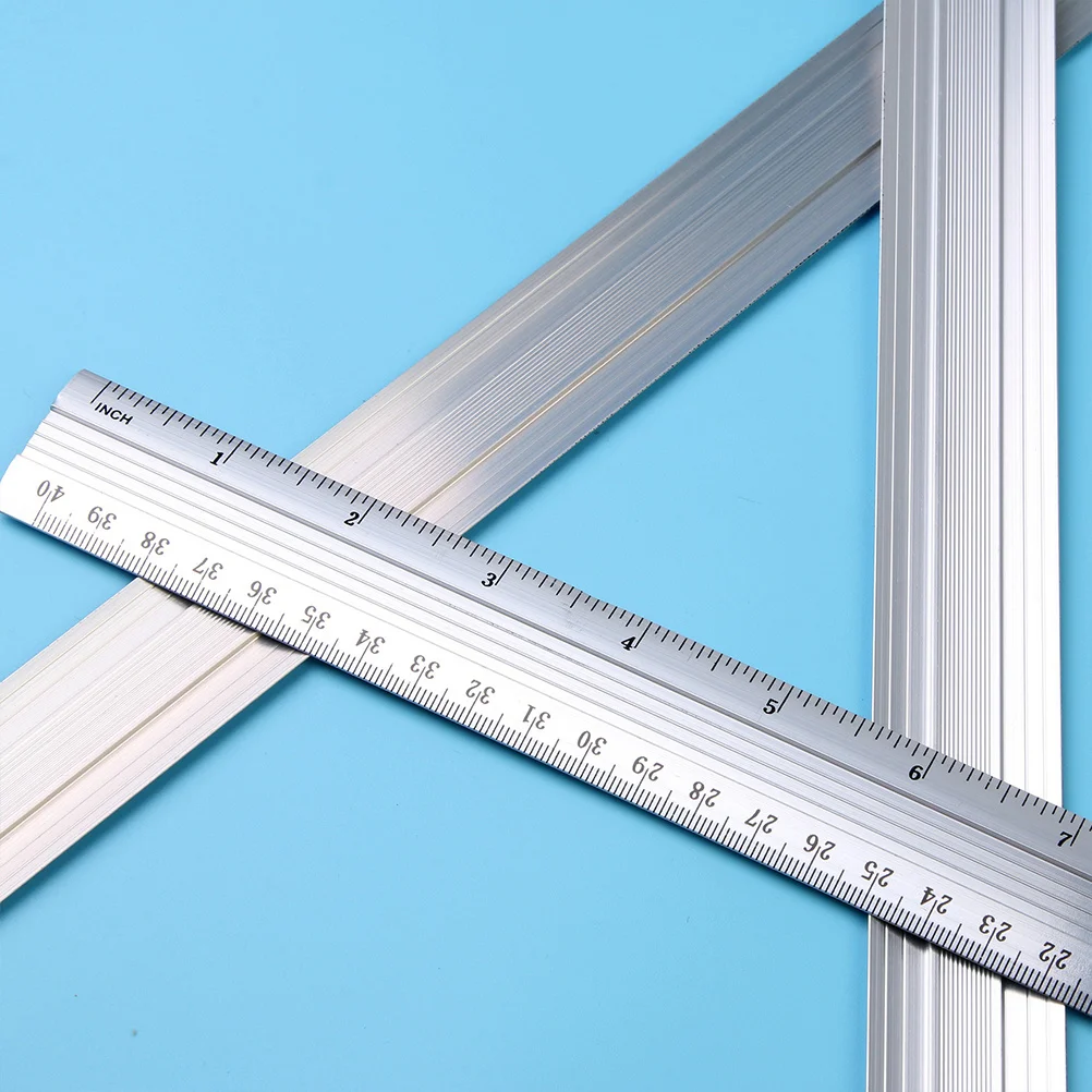 10 قطعة مجموعة مسطرة ألومنيوم مستقيمة 15 مللي متر 20 مللي متر 30 مللي متر 40 مللي متر 50 مللي متر مسطرة معدنية متعددة الألوان للطلاب المهندسين أداة الهندسة المحمولة #3