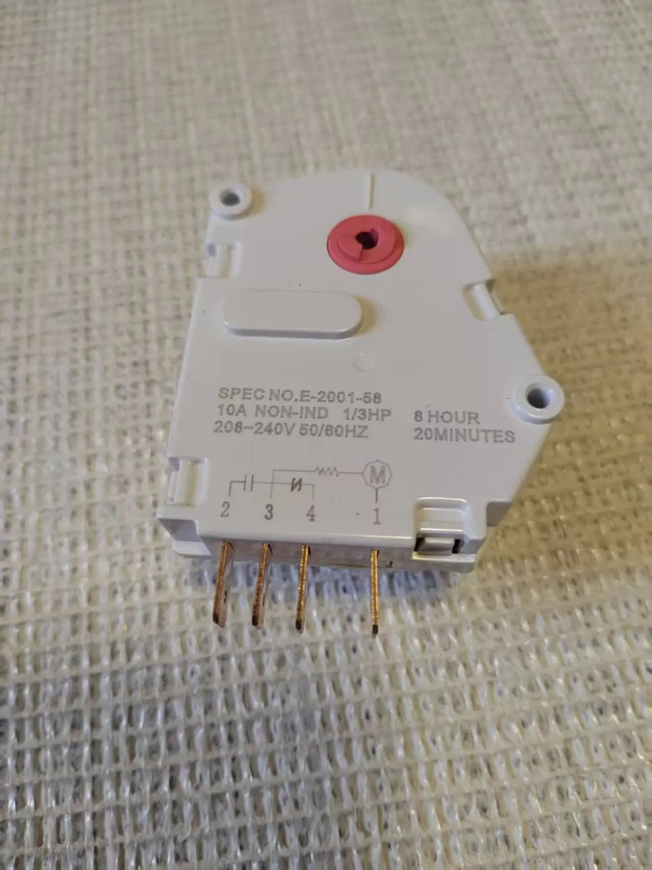 DBZC-12H10M مؤقت تذويب الثلاجة، أجزاء تبريد الثلاجة، مزيل الصقيع الميكانيكي 220 فولت 6H 21M 8H 20M 16H 15M 120V6H25M #2