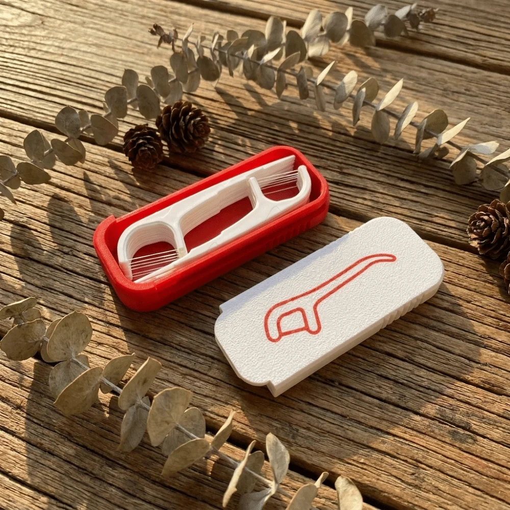 Multipurpose Mini Sliding Dental Floss Box Plastic Convenient Dental Floss Organizer Portable Toothpick Storage Box Home