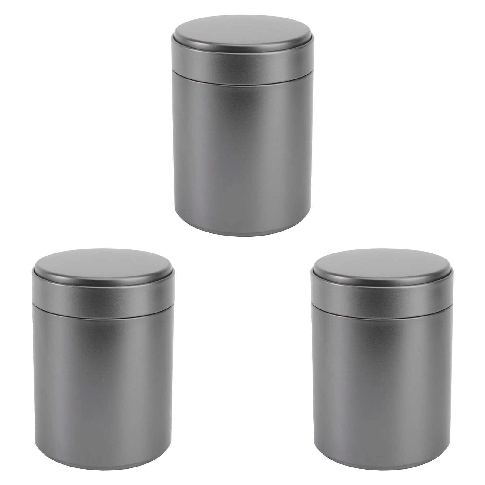 

3pcs Metal Can Kitchen Food Storage Jars Airtight Tinplate Container Travel Sugar Home Office Dry Fresh Sealed