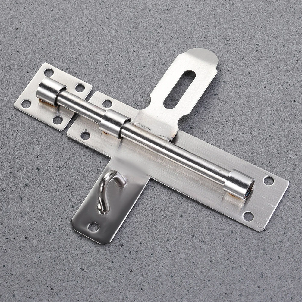 

2pcs 8Inches Stainless Steel Door Buckle Bolt Security Sliding Lock For Window Cabinet Furniture Iron Right Angle Bolt Lock