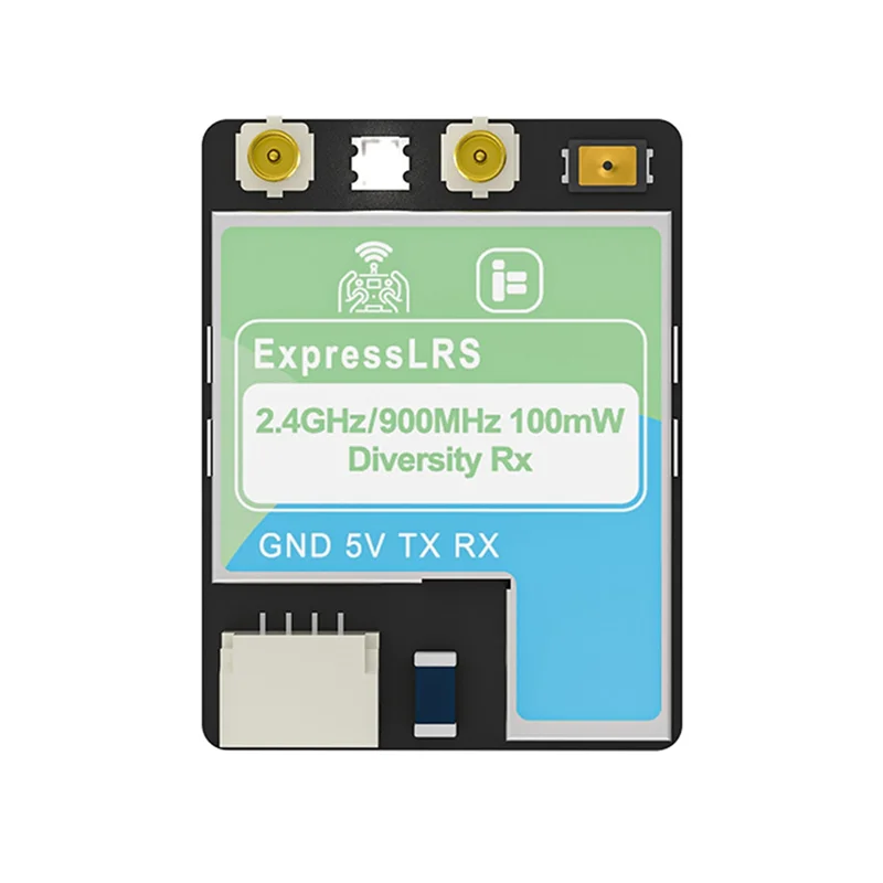 ABSQ-ELRS Dualband Receiver 100Mw Diversity RX Dual 160Mm Antenna 2.4G/900M For FPV Long Range Freestyle Drone Parts