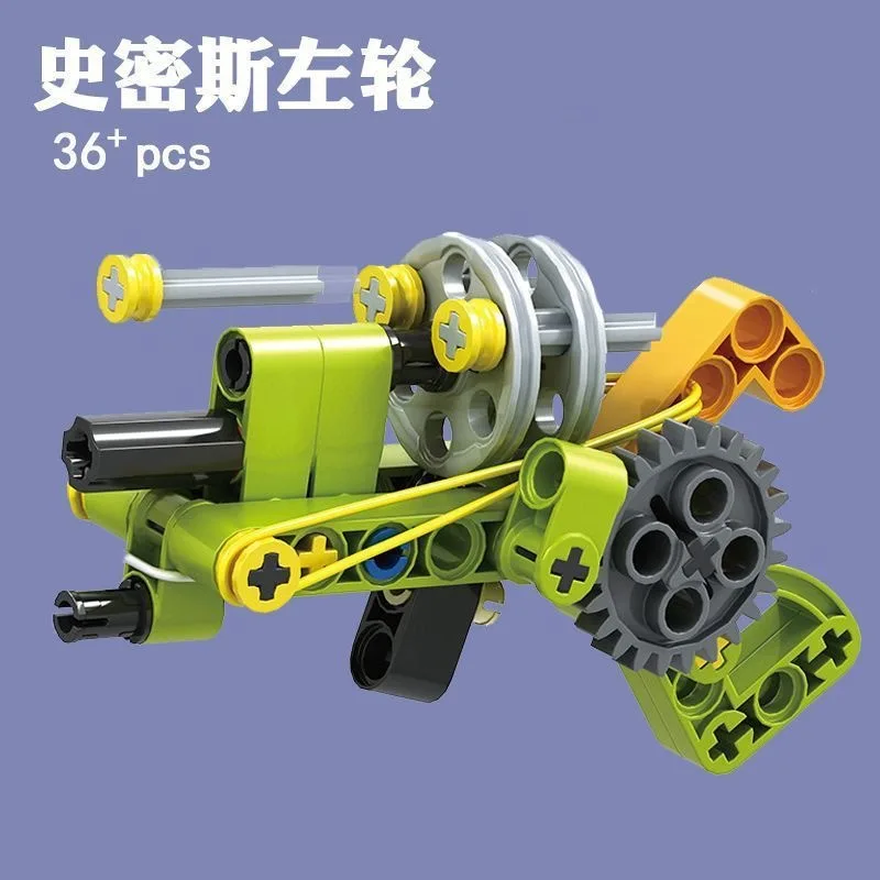 Revolver Toy Gun Building Blocks, Soft Bullet Launching Blaster Model, Hand Assembly DIY Desktop Display Ornament Gift