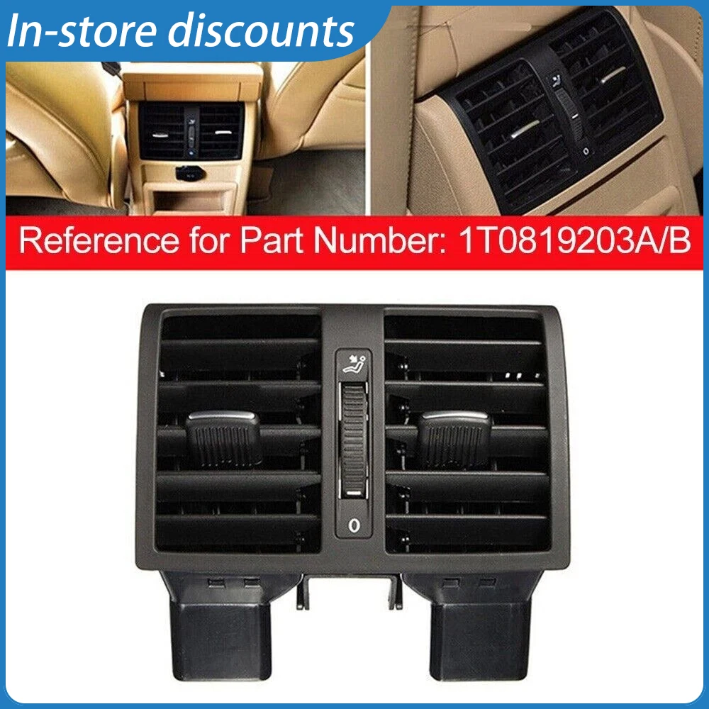 

Rear Center Console A/C Air Vent Outlet for VW Touran 2003-2015, Premium Direct Replacement Interior Part OEM 1T0819203B