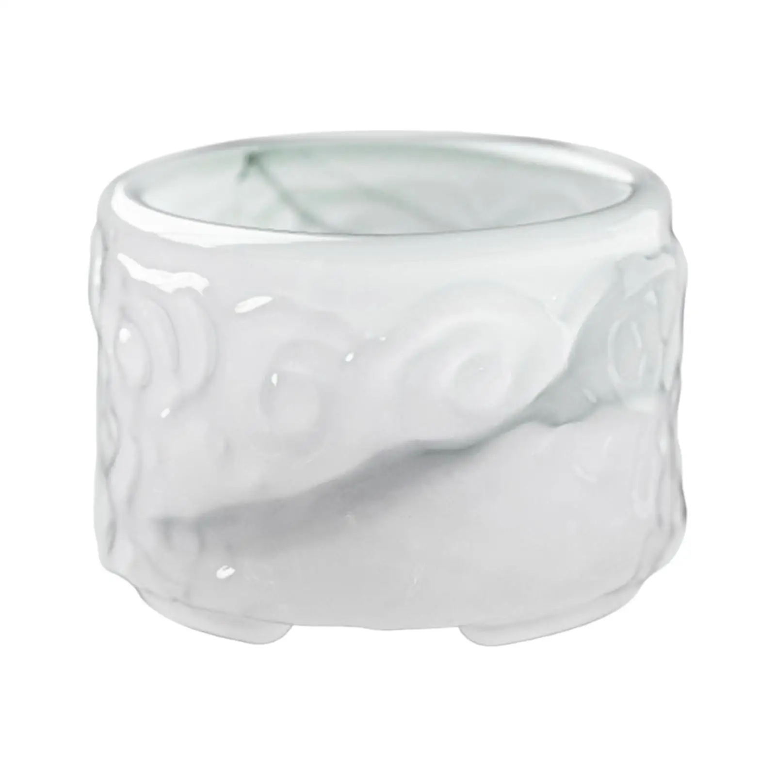 Kungfu Tea Cup Colored Glaze Elegant Traditional Compact for Family Friends 50ml Unique Texture Design Teacup Home Office Gifts