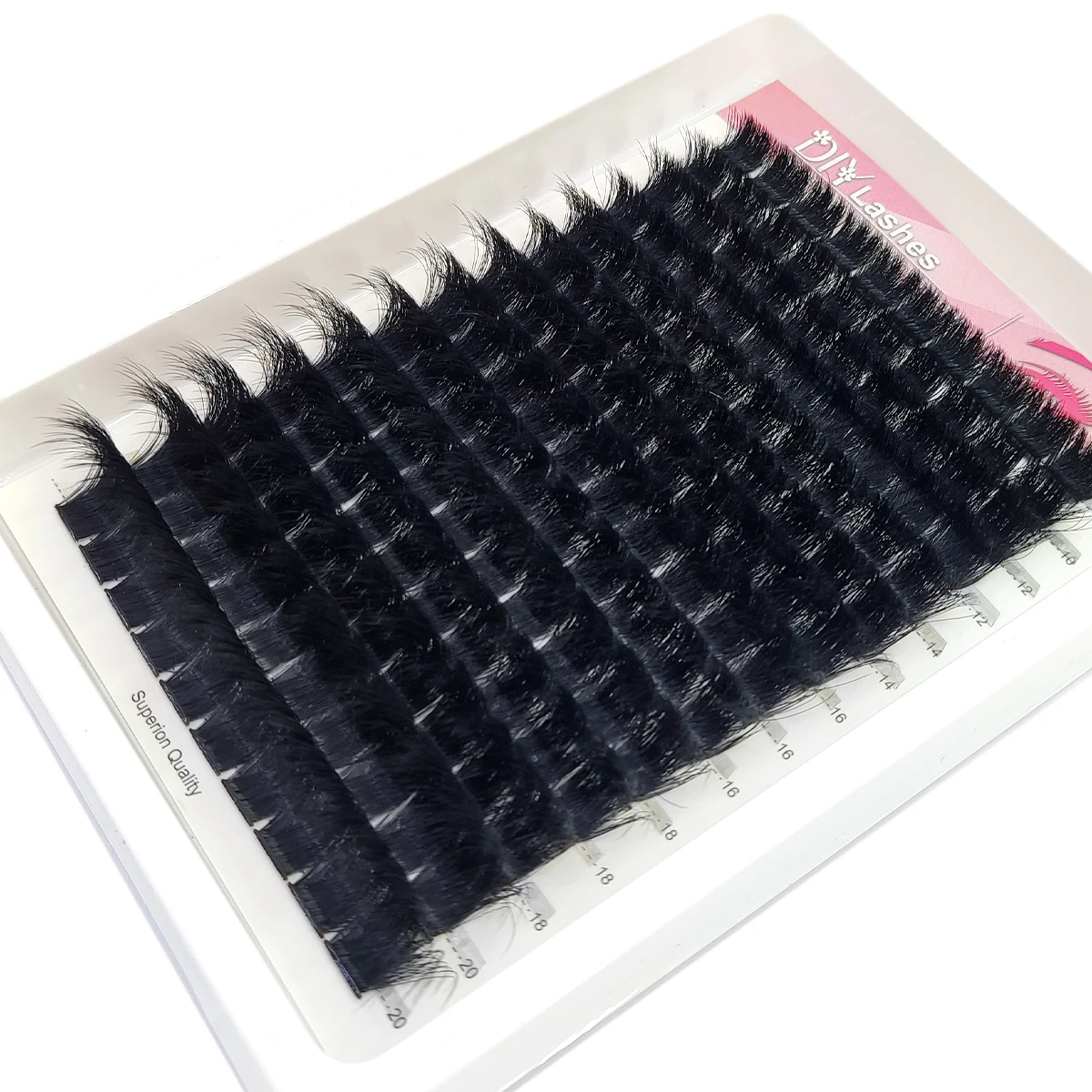 HBZGTLAD 8D Luxuriöse Flauschige DIY 80D-300D Wimpernbüschel 10-20mm Gemischte Länge Wimpernverlängerung 0,07mm Russische D-Curl Dicke – Detail 13