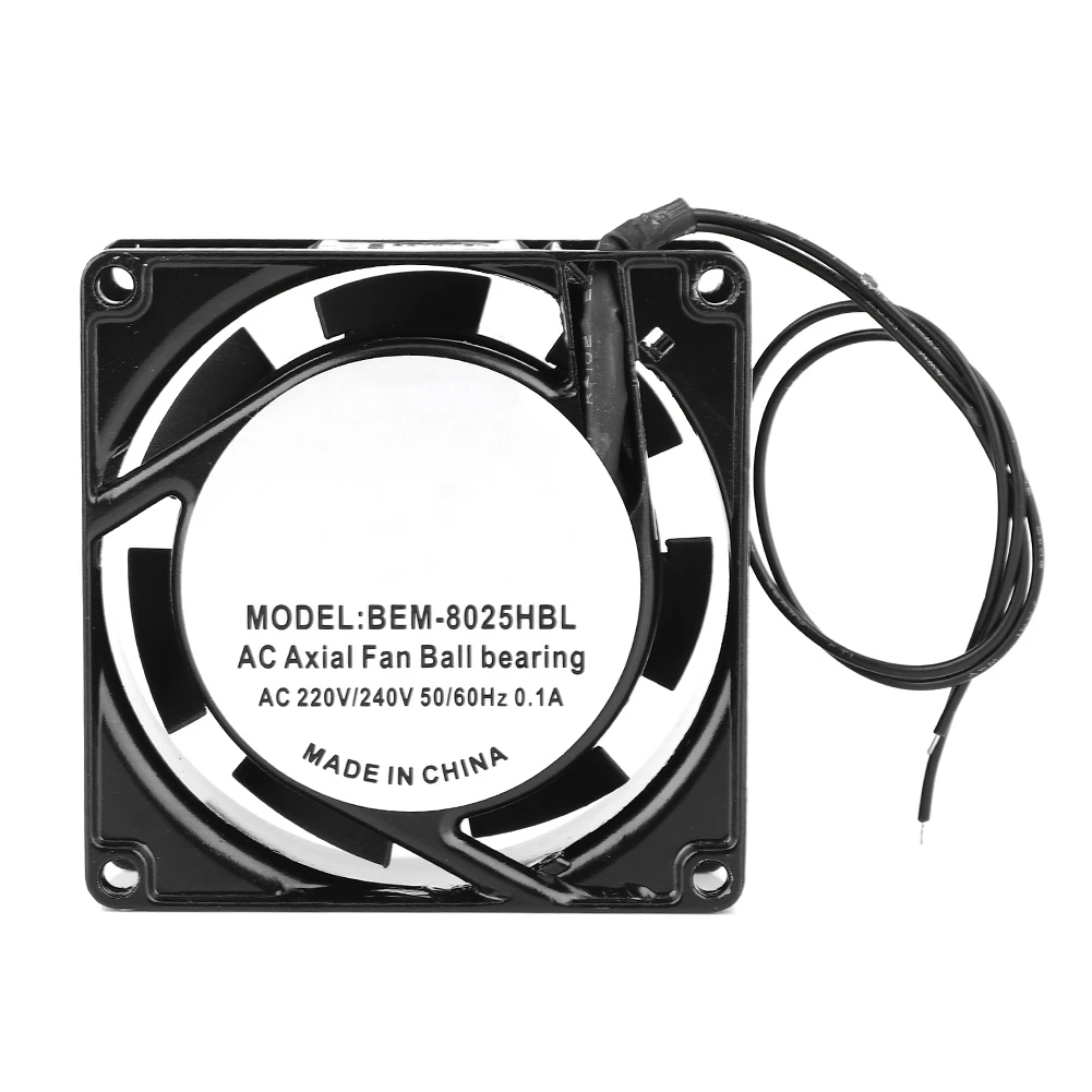 Silent Fan Double Ball Bearing Low Noise Heat Sink Fan with Pure Brass Frame 80 x 80 x 25mm