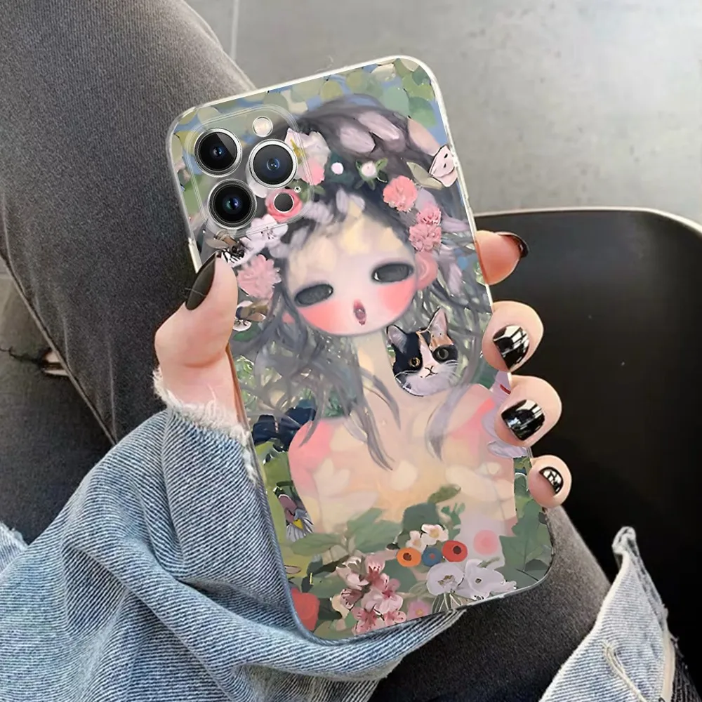 Amine Aya Takano Phone Case for iPhone 16 15 8 7 6 6S Plus X SE XR XS 14 11 12 13 Mini Pro Max Mobile Case