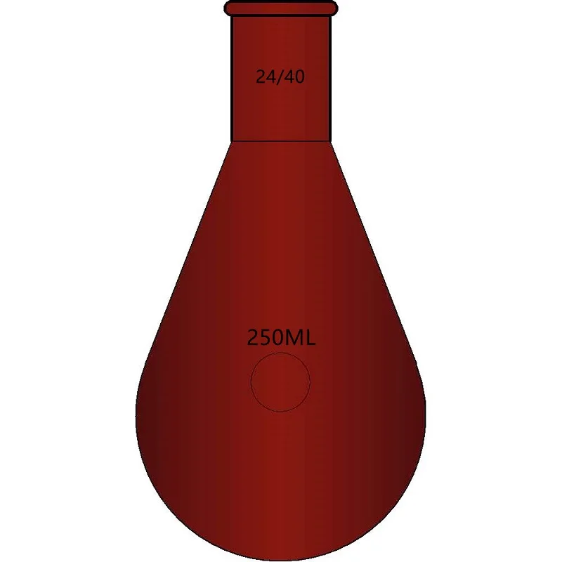 SYNTHWARE Brown Thick walled eggplant shaped bottle, 200mL-2000mL, High strength, Heavy wall, Borosilicate glass flask, F31