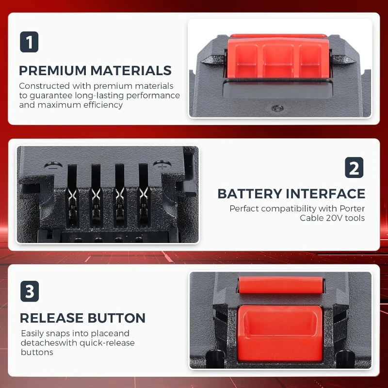 2Pack 7.0Ah Battery Replacement for Porter Cable 20V Battery