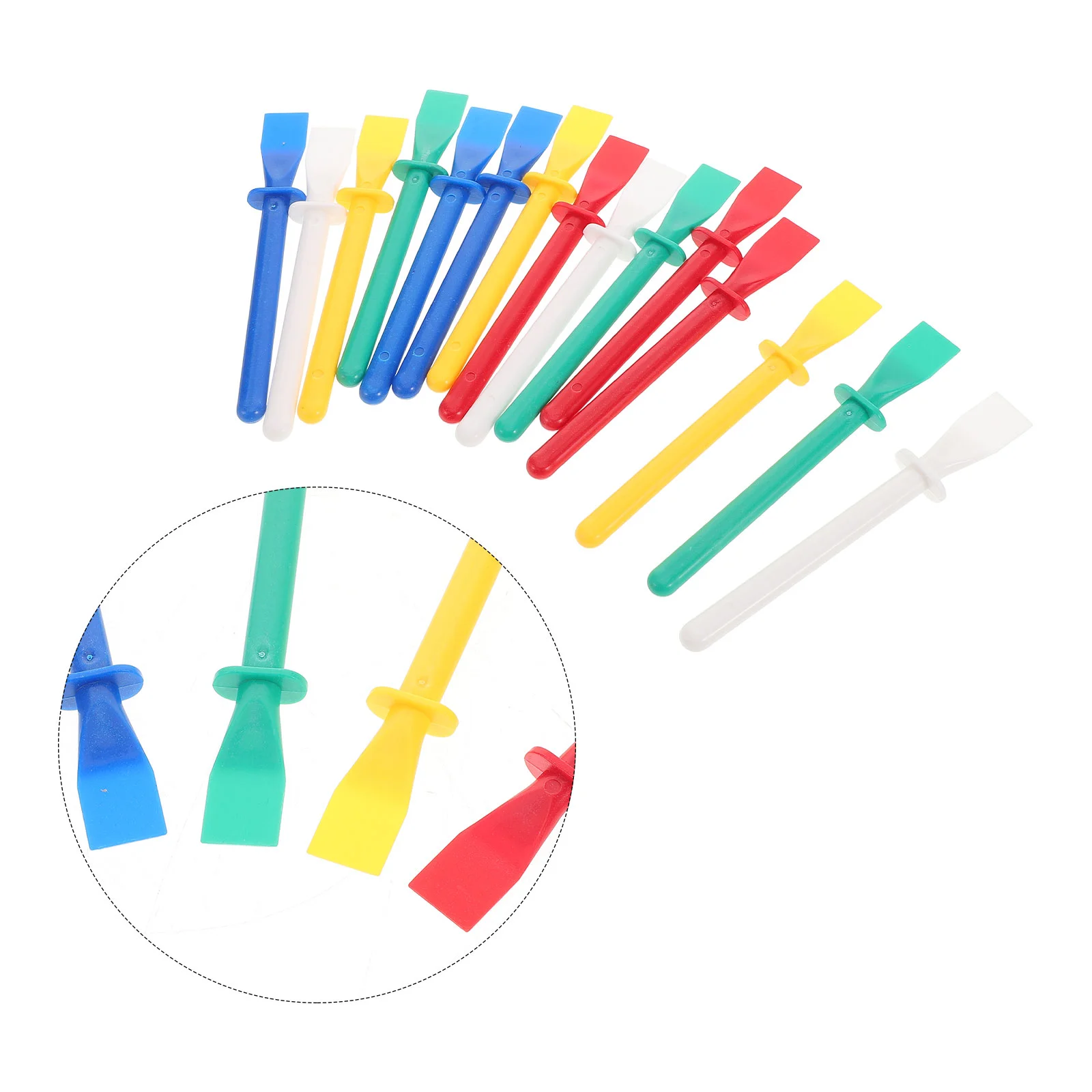 

15 Pcs Palette Stick Plastic Spreader Glue Epoxy Manual Spatula Woodworking Applicator Scrap Brush Abs Adhesive