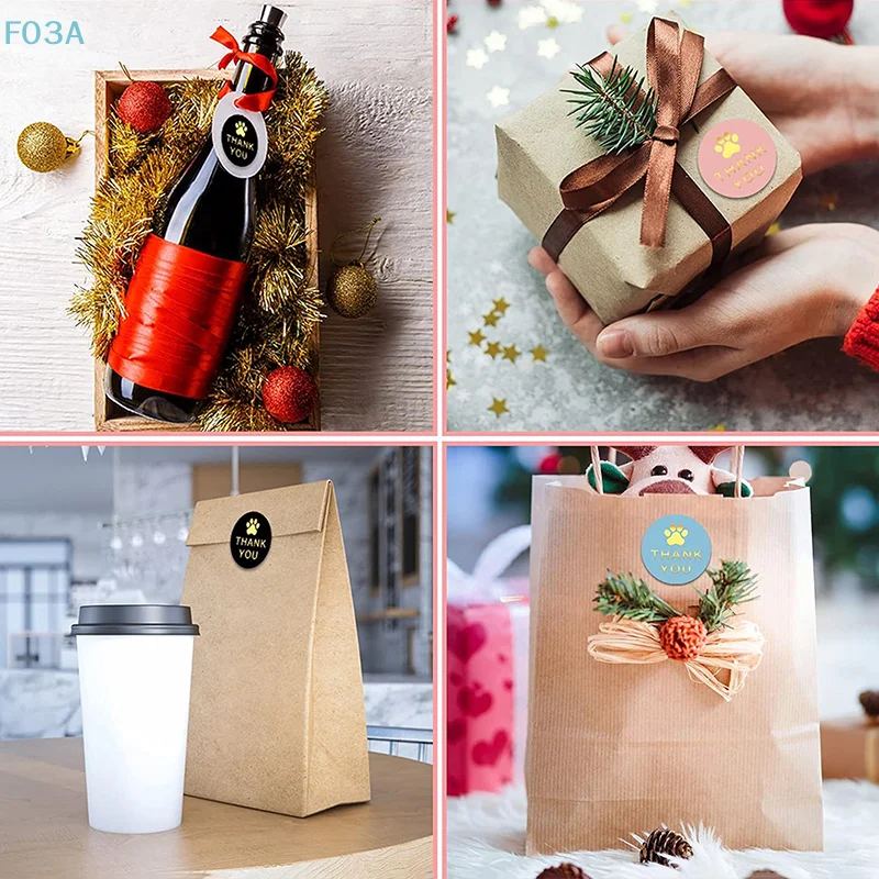 

1 рулон канцелярских наклеек (500 шт. этикеток) спасибо этикетки уплотнительная наклейка собачьи лапы печать наклейка этикетки на конверте наклейка