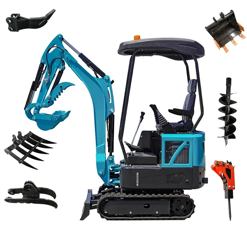 Spedizione gratuita Mini escavatore certificato EPA da 0,8 tonnellate a 3 tonnellate Tipo cingolato con benna idraulica Piccola microescavatrice Vendita