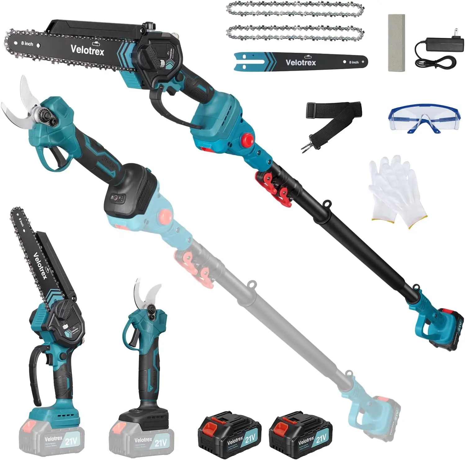 4-in-1 Pruning Shears & Pole Saw for Branch Pruning and Limb Cutting