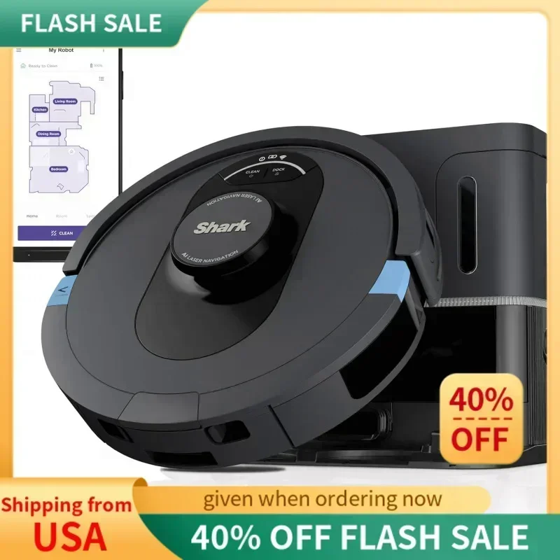

DD2Shark AV2501S AI Ultra Robot Vacuum,with Matrix Clean,Home Mapping,30-Day Capacity HEPA Bagless Self Empty Base,Perfect for