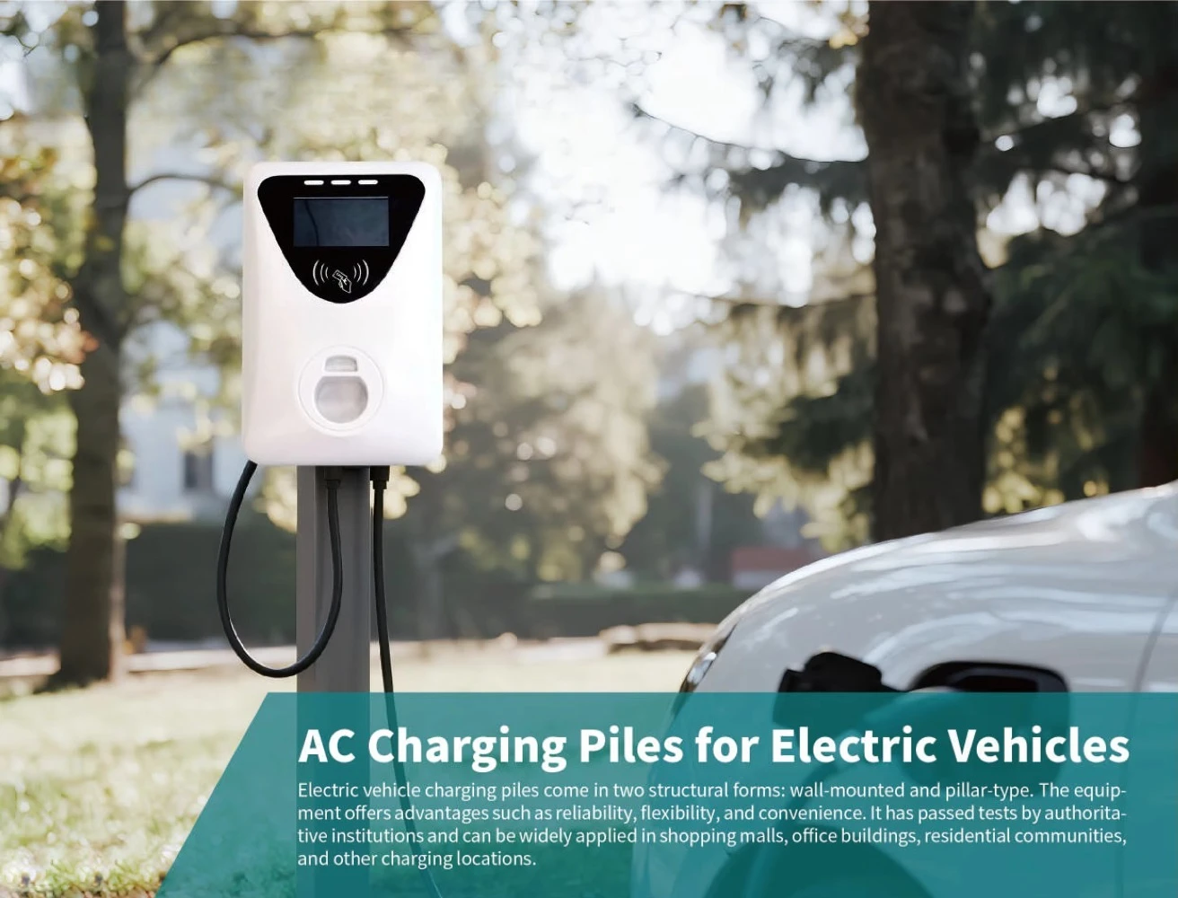 New 7KW 32A AC Output Electric Car Charger with Adjustable Current GB Standard 200-220V Input Portable EV Charging Station