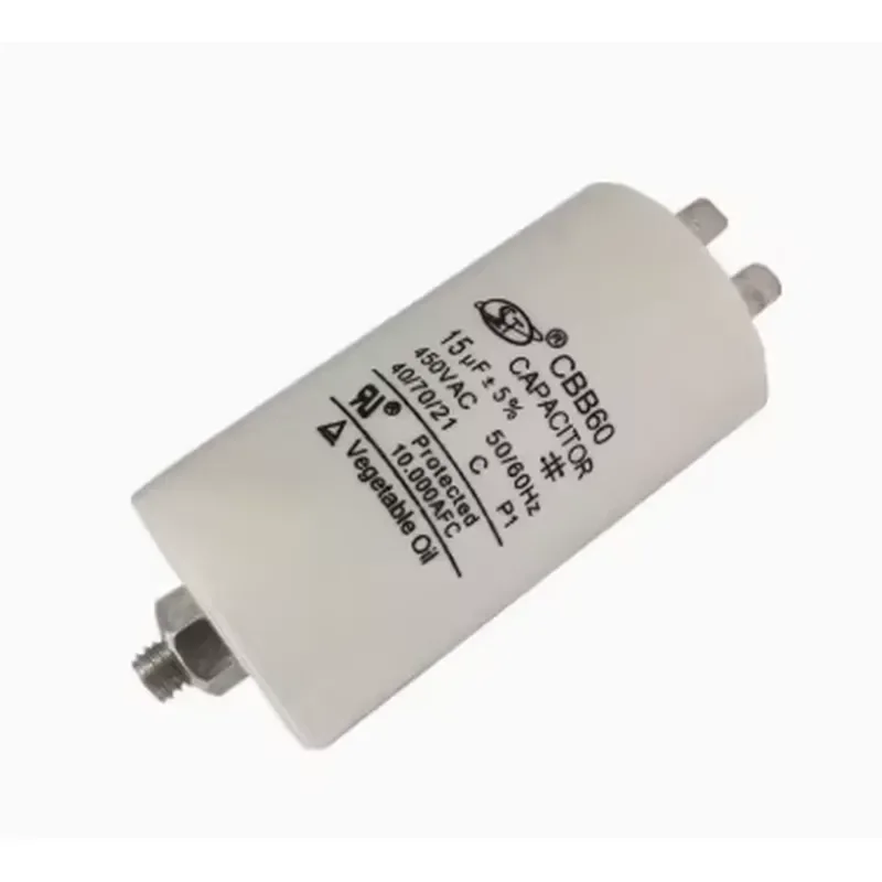 1Pcs CBB60 Motor Run Capacitor 450V 12UF 14UF 16UF 20UF35UF Start Water Pump Washer Air Pump with Screws
