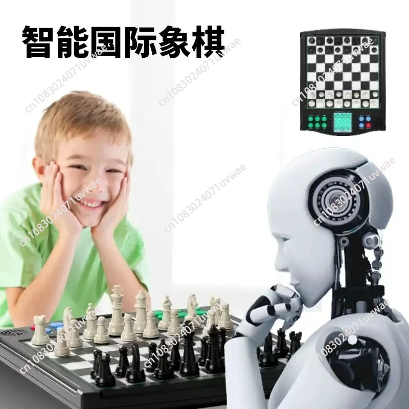 Schachcomputer Elektronische Schachbrett mit Sprachausgabe auf Englisch und Deutsch Magnetische Schachfiguren Selbstlernprogramm